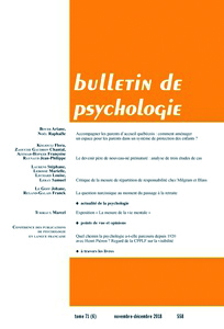 Bulletin de psychologie. Varia