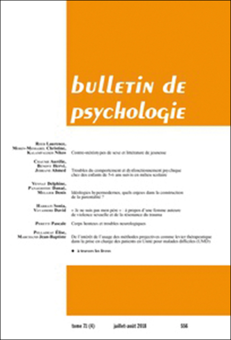 Bulletin de psychologie. Varia