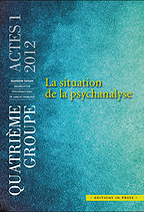 La situation de la psychanalyse