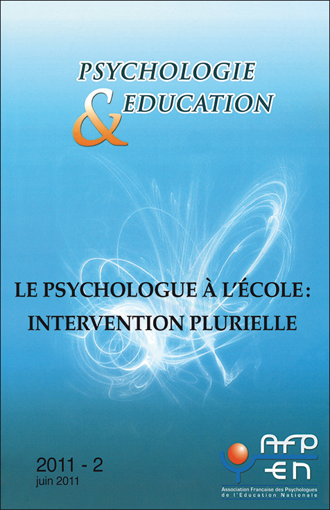 Psychologie et éducation. Dossier « Le psychologue à l’école : intervention plurielle »