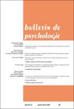 Bulletin de psychologie. Article « Traumatisme psychique et environnement défaillant chez les individus en situation de précarité sociale »