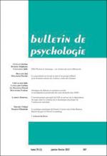 Bulletin de psychologie. Dossier « Le rôle de l’incertitude dans la construction sociale des problématiques environnementales »