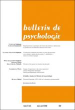 Bulletin de psychologie. Varia