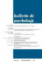 Bulletin de psychologie