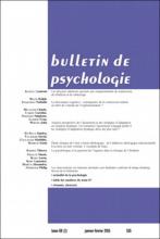 Bulletin de psychologie n° 535